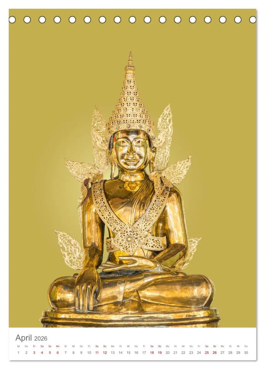 Bild: 9783516327038 | Buddha trägt Gold (Tischkalender 2026 DIN A5 hoch), CALVENDO...