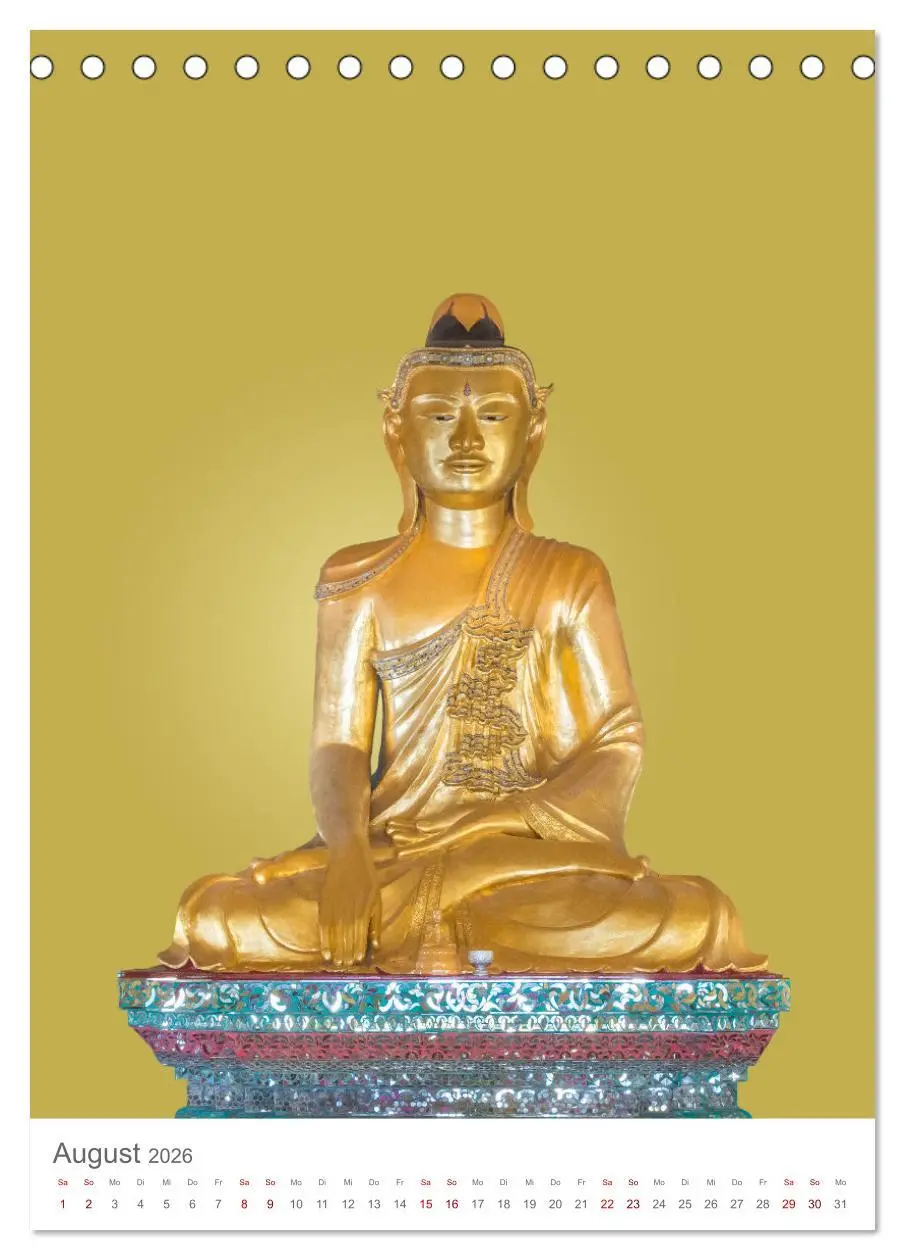 Bild: 9783516327038 | Buddha trägt Gold (Tischkalender 2026 DIN A5 hoch), CALVENDO...