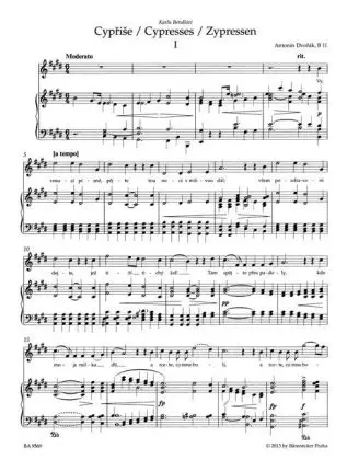 Bild: 9790260107038 | Cypie / Zypressen | Antonin Dvorak | Buch + Einzelstimme(n) | Deutsch