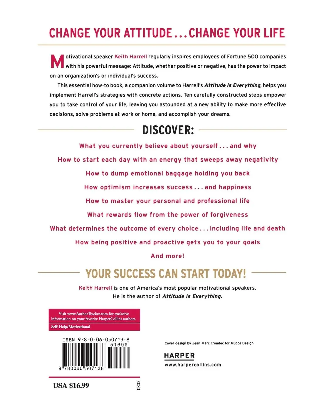Rückseite: 9780060507138 | The Attitude Is Everything Workbook | Keith Harrell | Taschenbuch