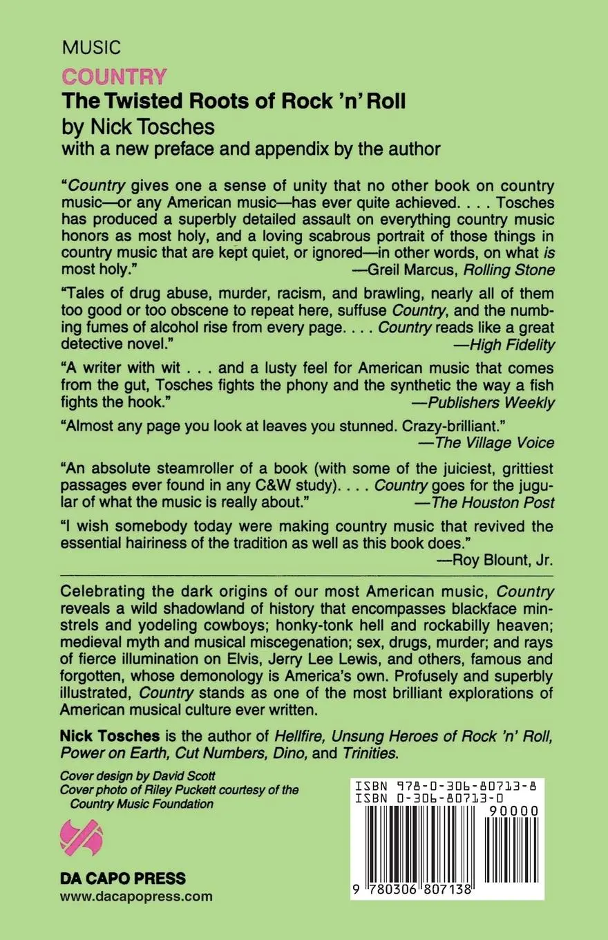 Rückseite: 9780306807138 | Country | The Twisted Roots of Rock 'n' Roll | Nick Tosches | Buch