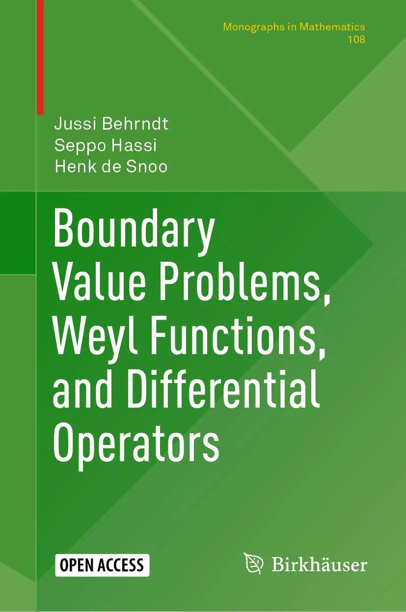 Cover: 9783030367138 | Boundary Value Problems, Weyl Functions, and Differential Operators