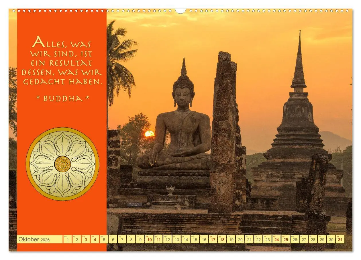 Bild: 9783457527238 | Buddhas Zitate Wege zur Erleuchtung (Wandkalender 2026 DIN A2...