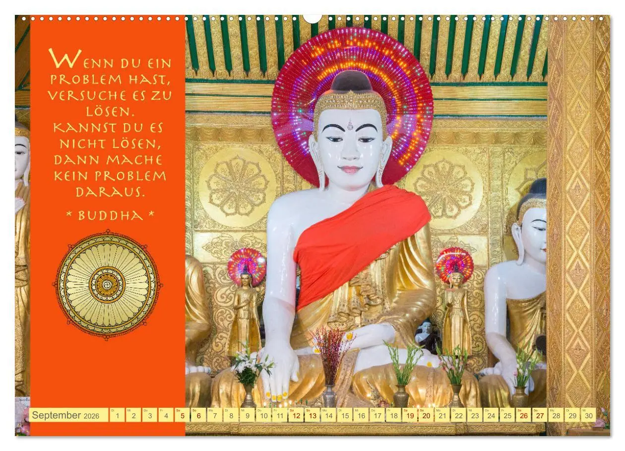 Bild: 9783457527238 | Buddhas Zitate Wege zur Erleuchtung (Wandkalender 2026 DIN A2...