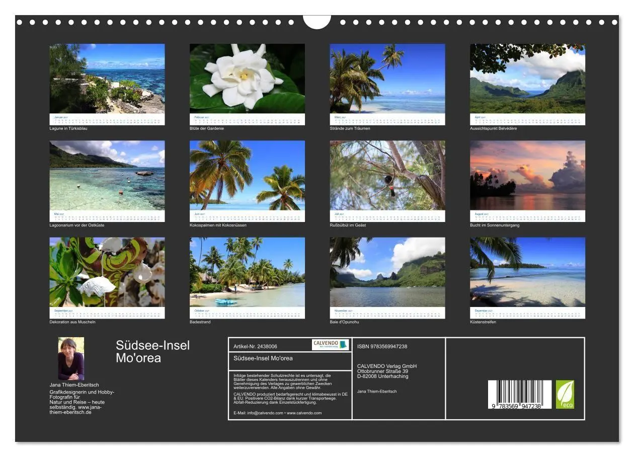 Bild: 9783569947238 | Südsee-Insel Mo'orea (Wandkalender 2027 DIN A3 quer), CALVENDO...