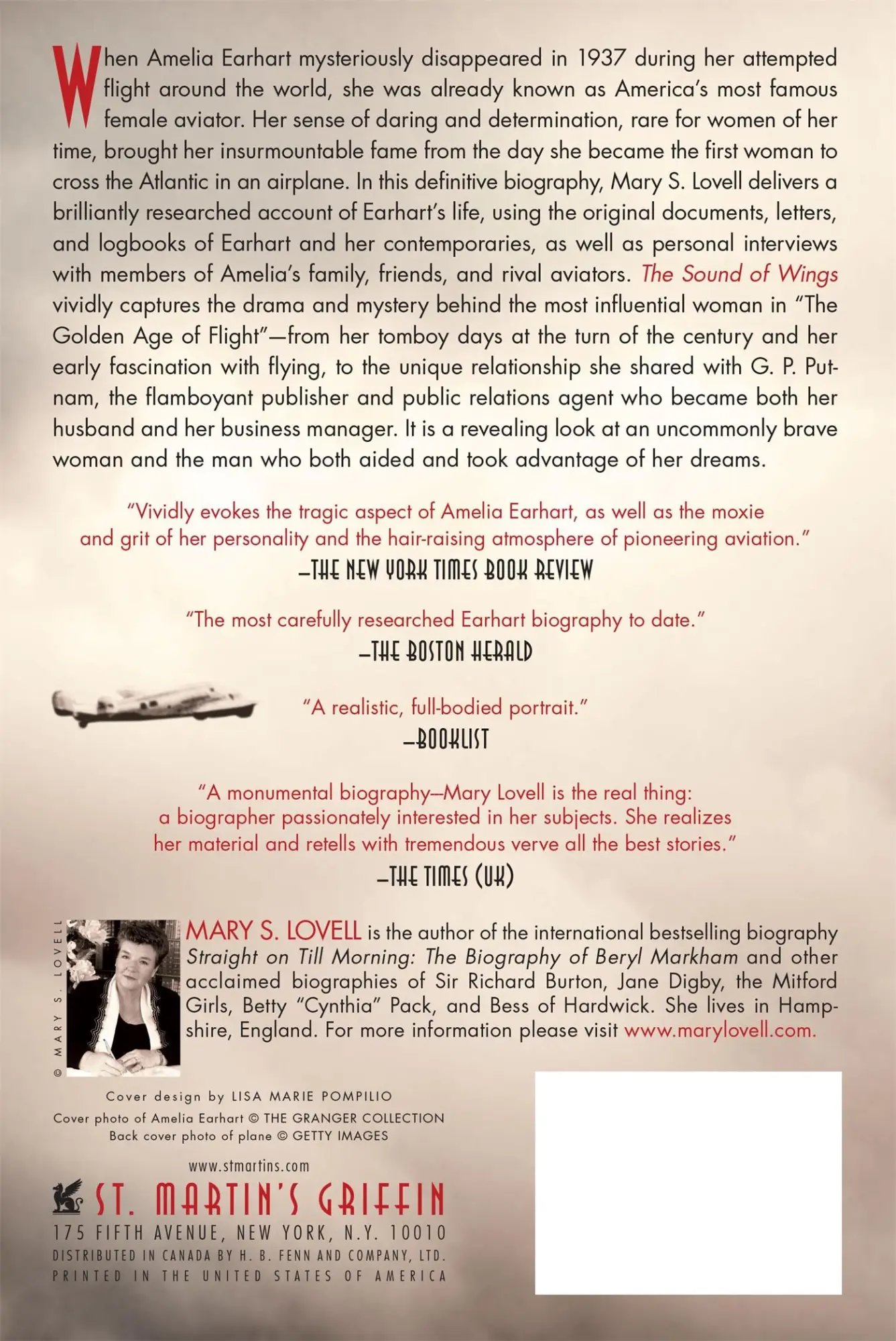 Rückseite: 9780312587338 | The Sound of Wings | The Life of Amelia Earhart | Mary S. Lovell