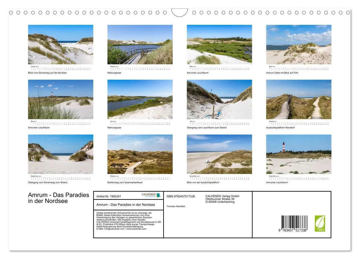 Bild: 9783457517338 | Amrum - Das Paradies in der Nordsee (Wandkalender 2026 DIN A3...