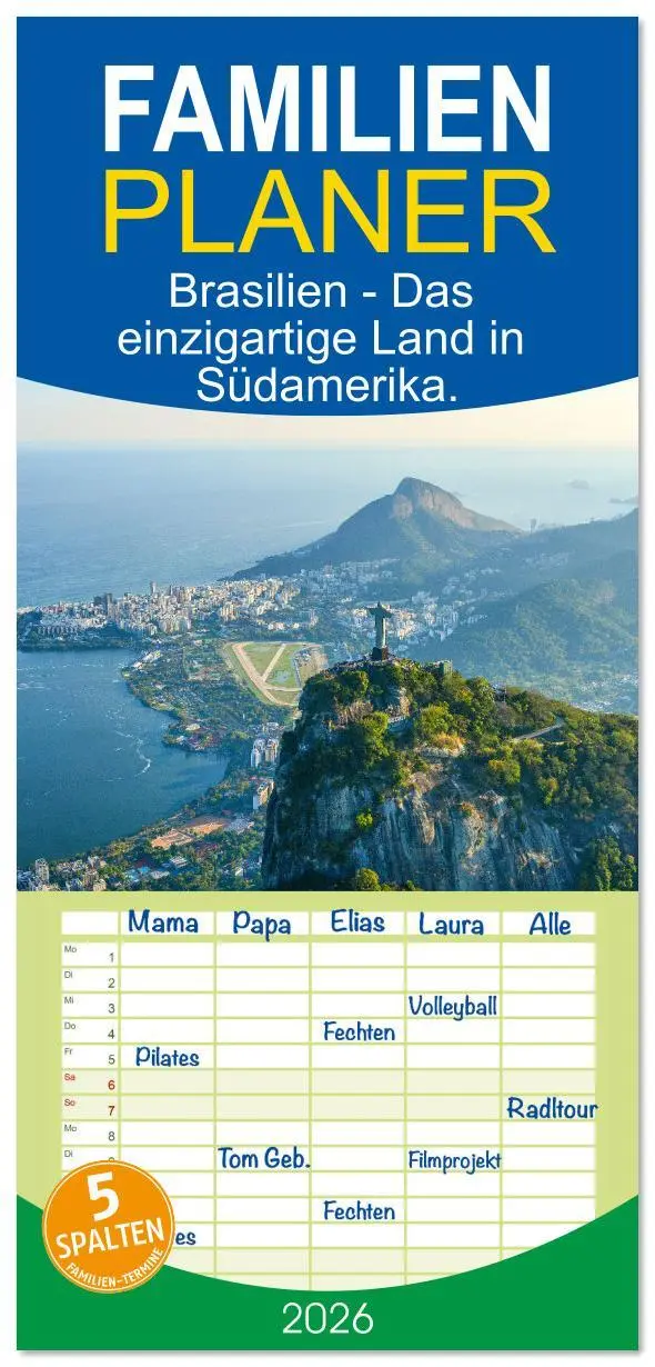 Cover: 9783516607338 | Familienplaner 2026 - Brasilien - Das einzigartige Land in...