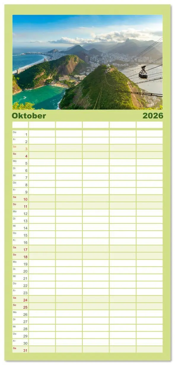Bild: 9783516607338 | Familienplaner 2026 - Brasilien - Das einzigartige Land in...