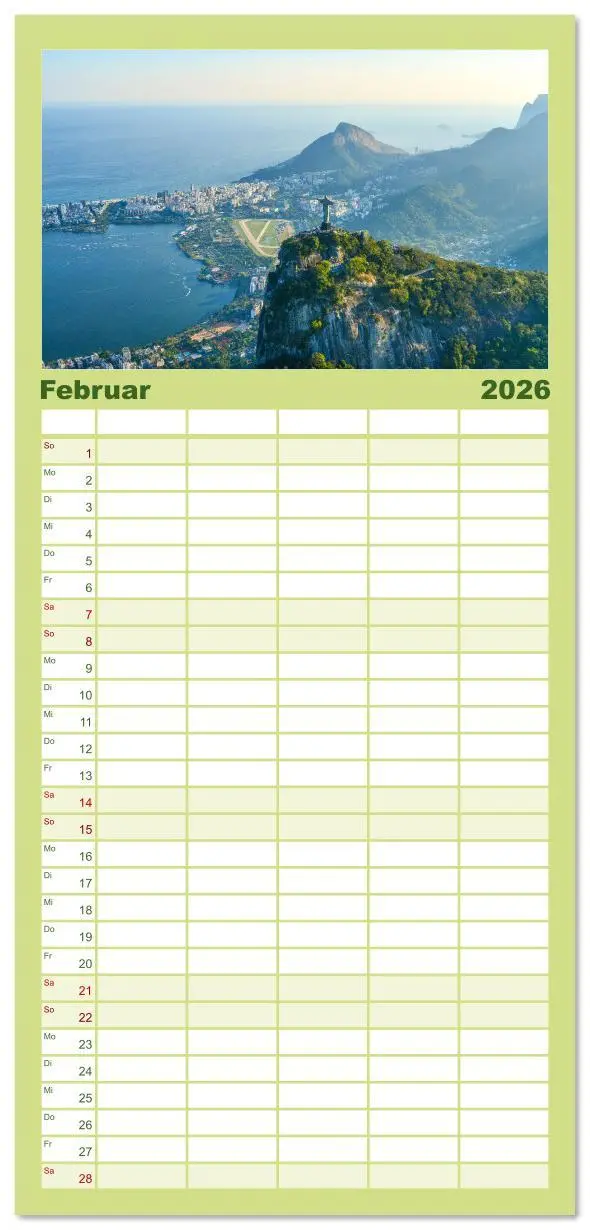 Bild: 9783516607338 | Familienplaner 2026 - Brasilien - Das einzigartige Land in...