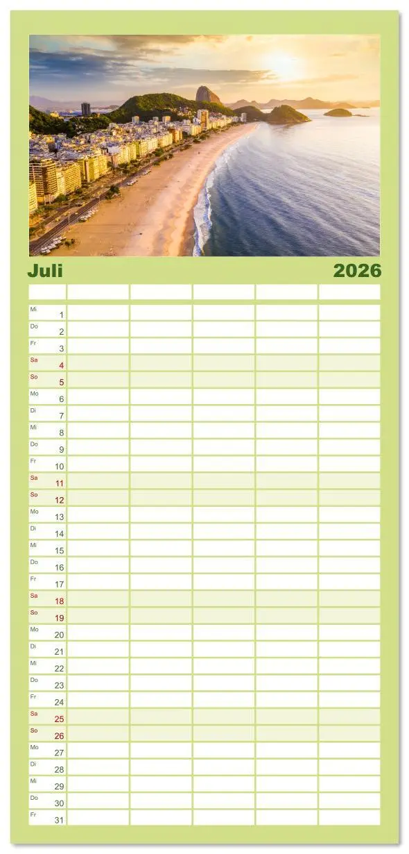 Bild: 9783516607338 | Familienplaner 2026 - Brasilien - Das einzigartige Land in...