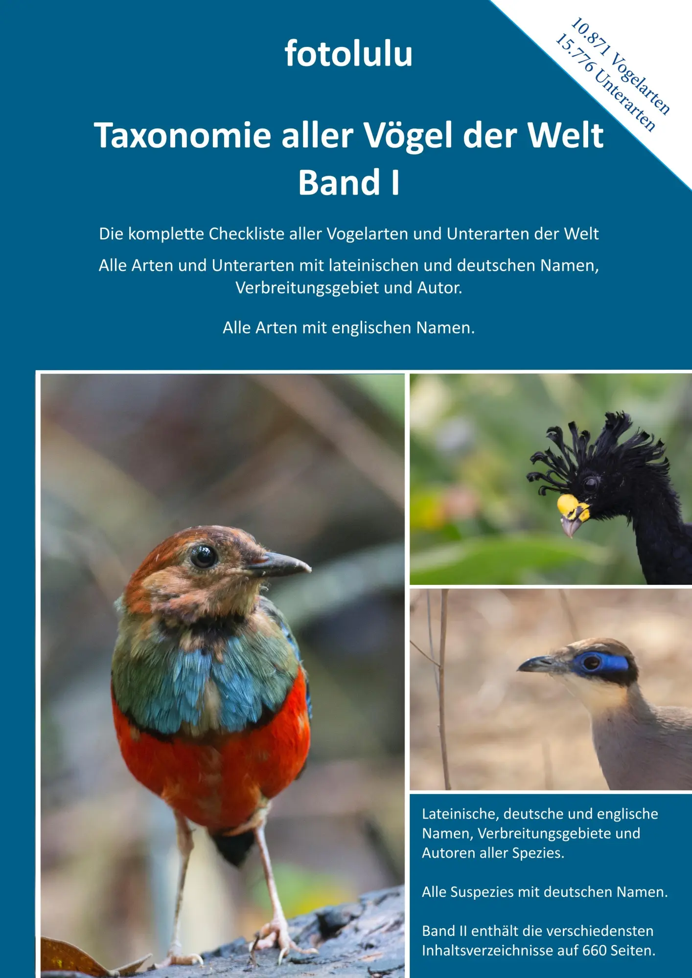 Cover: 9783752847338 | Taxonomie aller Vögel der Welt - Band I | Fotolulu | Taschenbuch