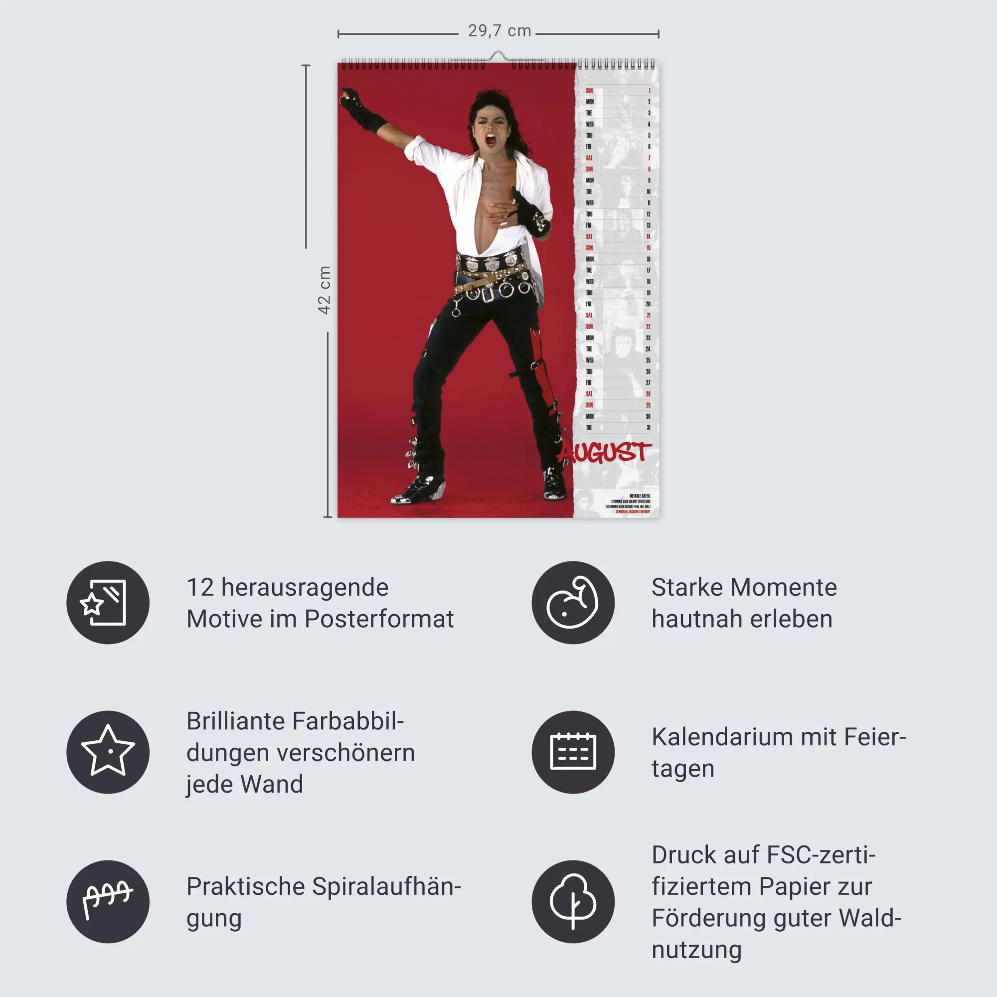 Bild: 9783840197338 | Michael Jackson Posterkalender 2027 | Michael Jackson | Kalender