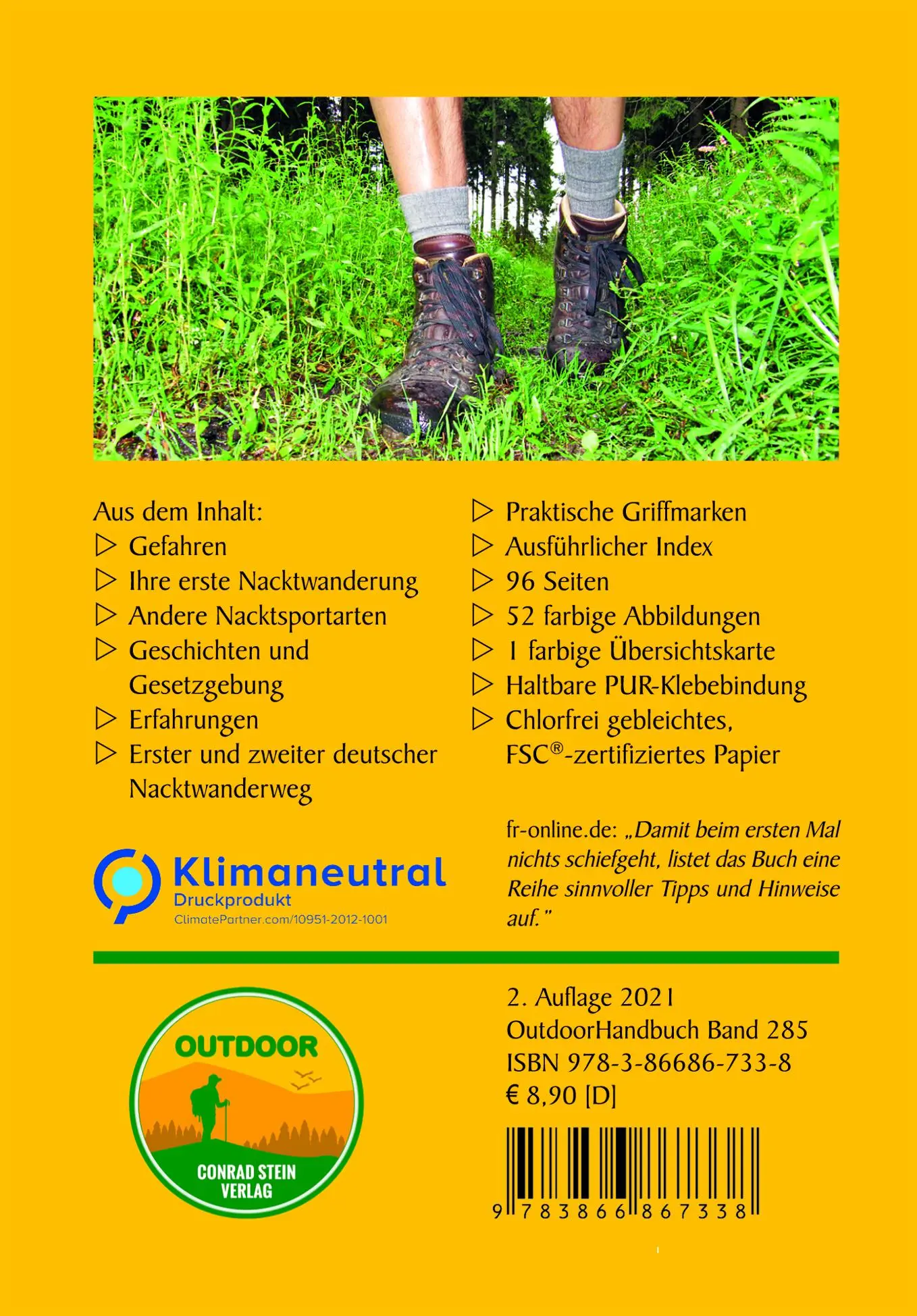 Rückseite: 9783866867338 | Nacktwandern | Nicole Wunram | Taschenbuch | Basiswissen für Draußen