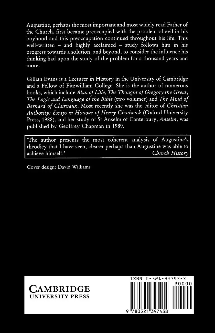Rückseite: 9780521397438 | Augustine on Evil | G. R. Evans | Taschenbuch | Englisch | 1990