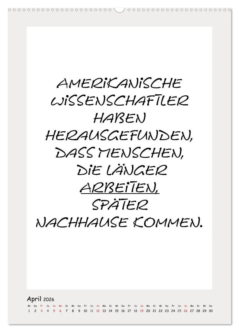 Bild: 9783516387438 | Sprüchekalender. Witziges fürs Büro (Wandkalender 2026 DIN A2...