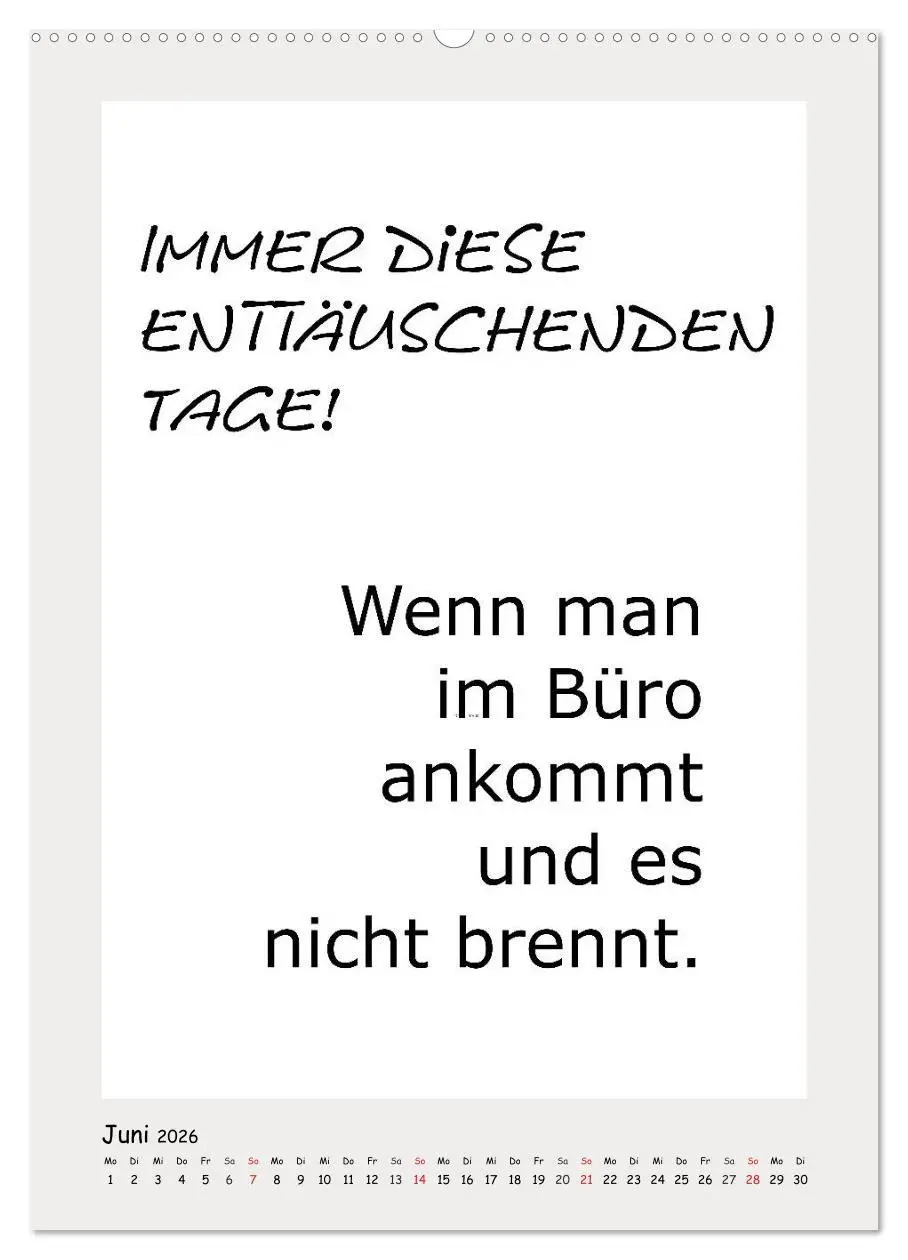 Bild: 9783516387438 | Sprüchekalender. Witziges fürs Büro (Wandkalender 2026 DIN A2...