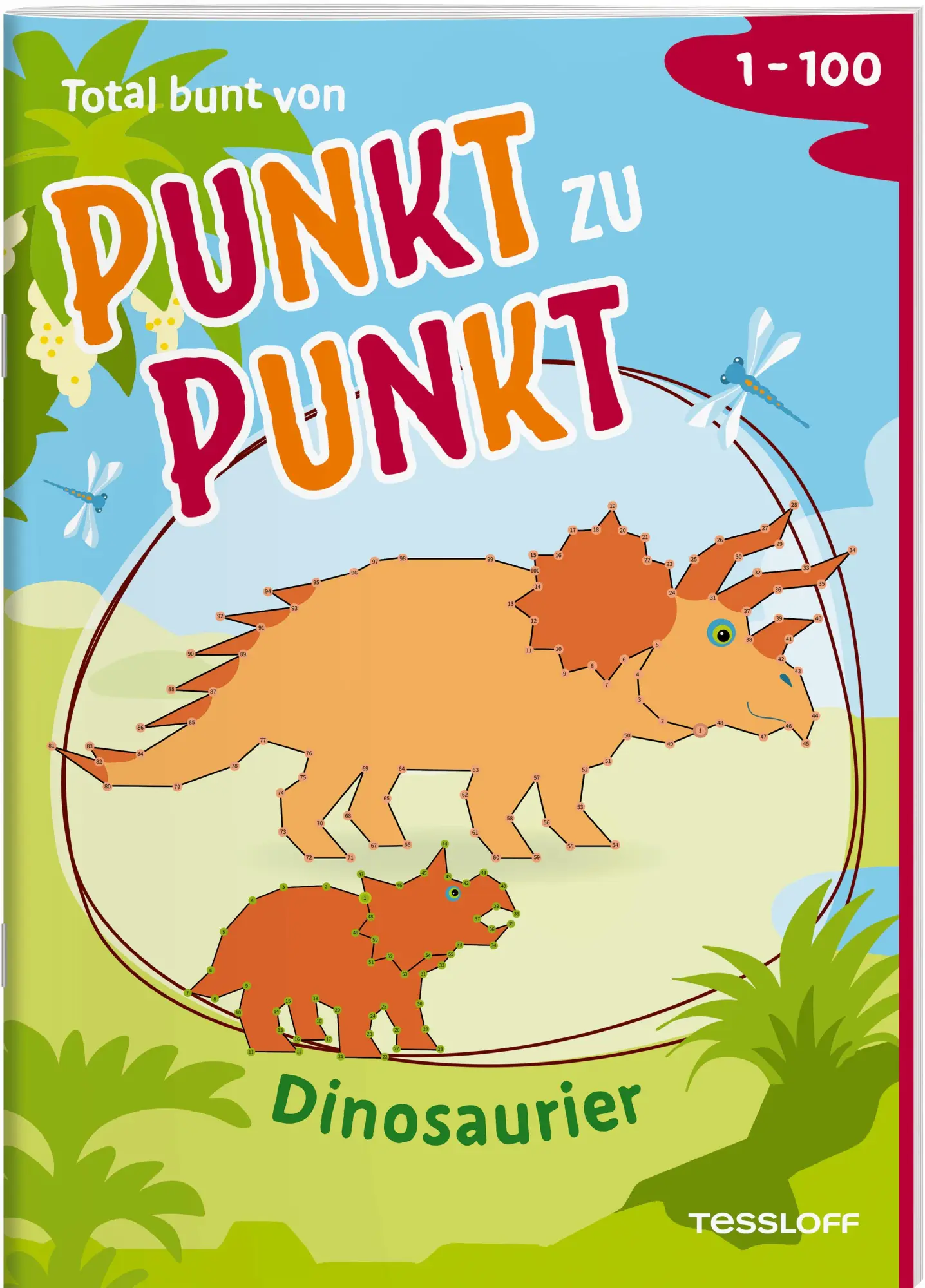 Cover: 9783788647438 | Total bunt von Punkt zu Punkt. Dinosaurier. Von 1 bis 100 | Broschüre