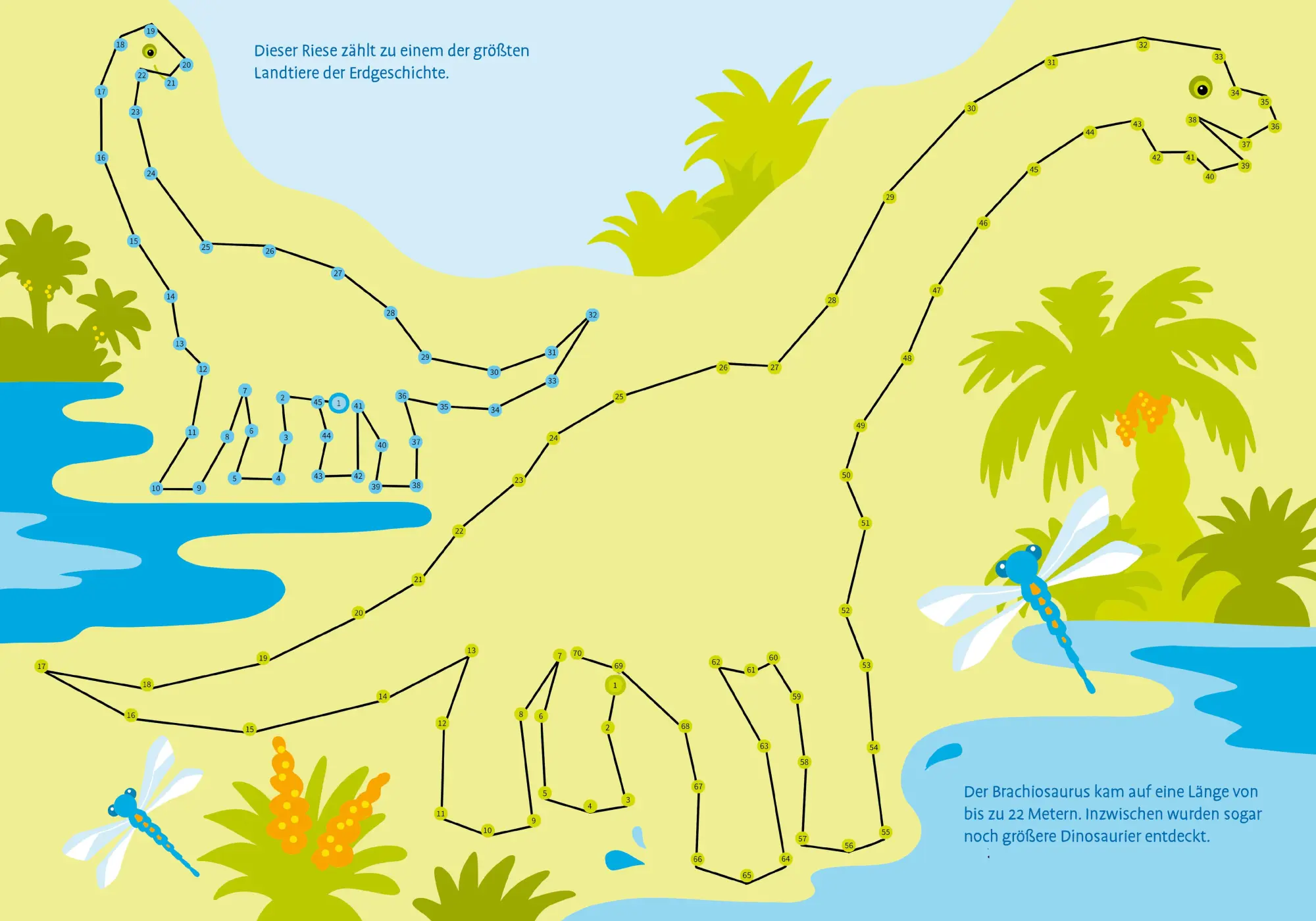 Bild: 9783788647438 | Total bunt von Punkt zu Punkt. Dinosaurier. Von 1 bis 100 | Broschüre