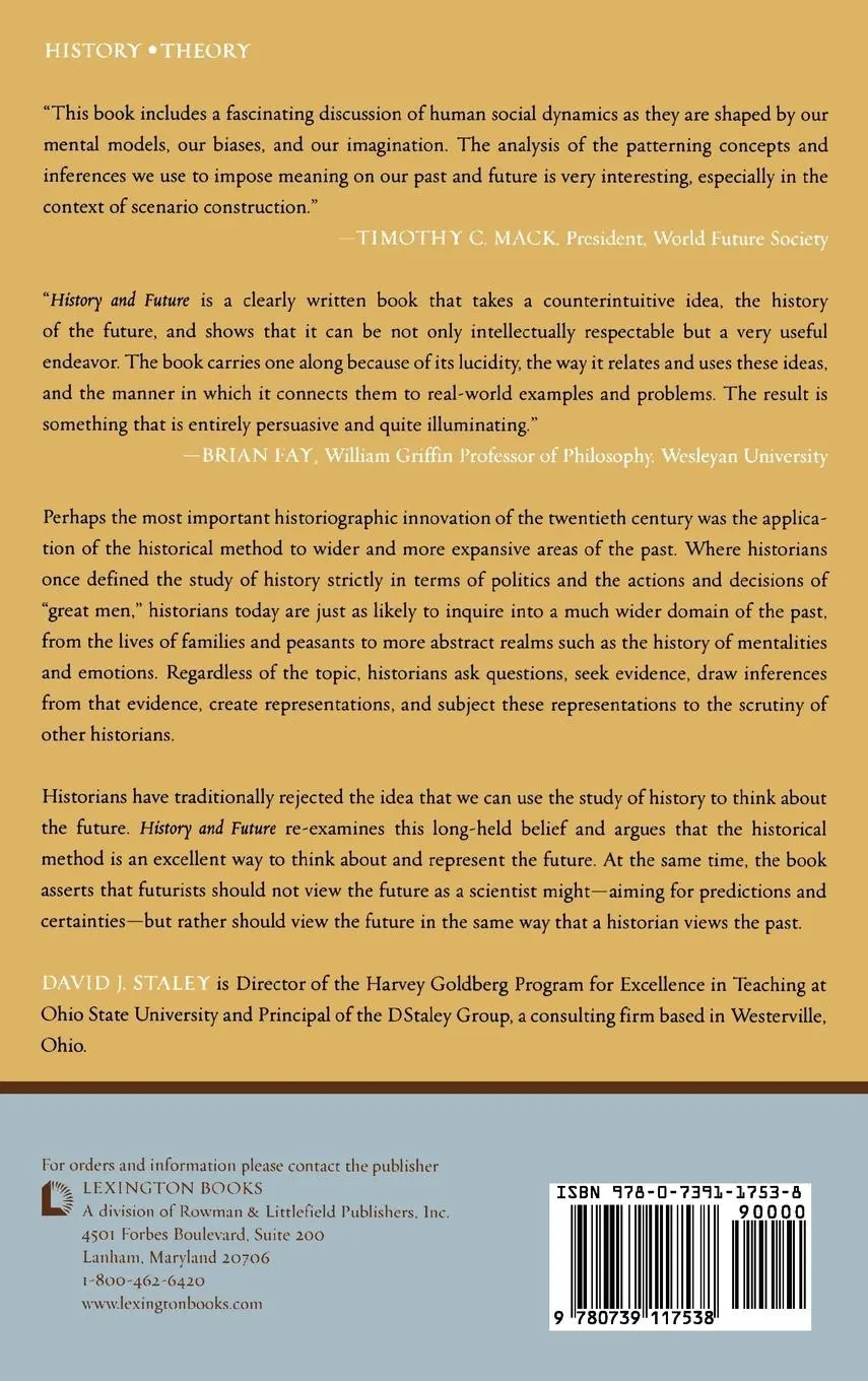 Rückseite: 9780739117538 | History and Future | Using Historical Thinking to Imagine the Future