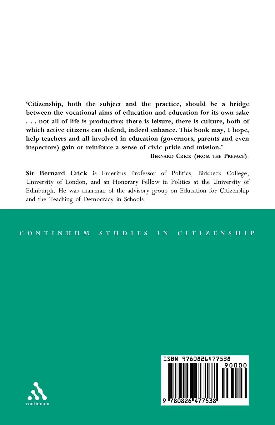 Rückseite: 9780826477538 | Essays on Citizenship | Bernard Crick (u. a.) | Taschenbuch | Englisch