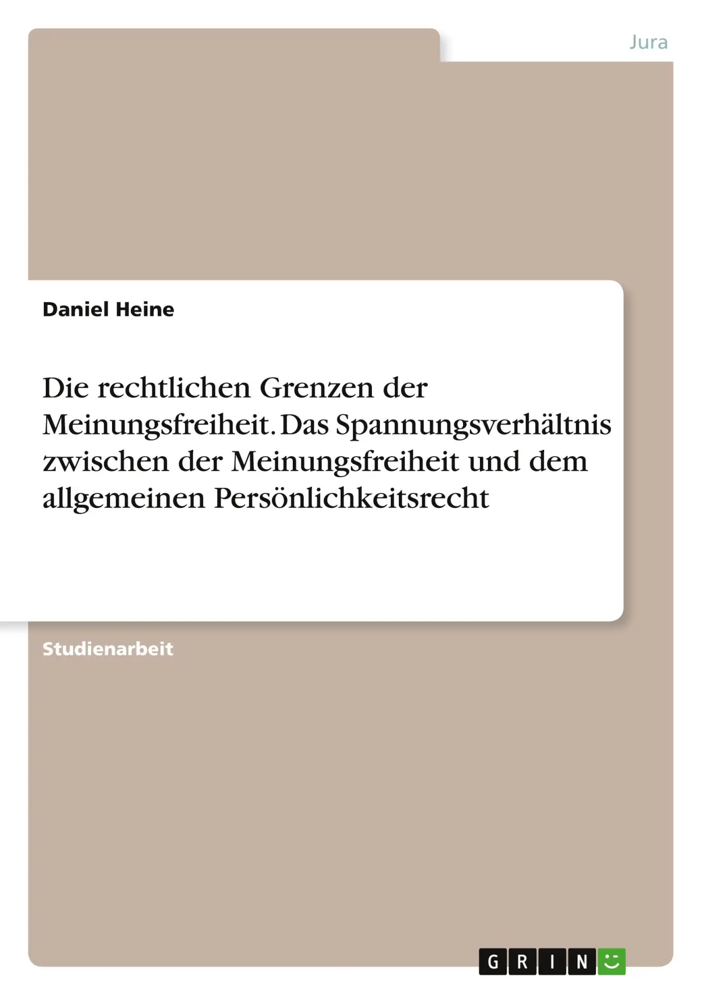 Cover: 9783346787538 | Die rechtlichen Grenzen der Meinungsfreiheit. Das...