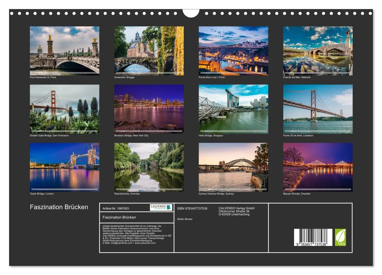 Bild: 9783457737538 | Faszination Brücken (Wandkalender 2026 DIN A3 quer), CALVENDO...