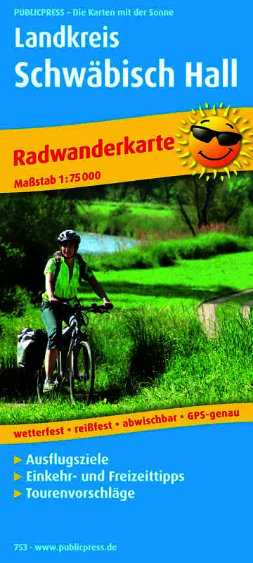 Cover: 9783899207538 | Publicpress Radkarte Landkreis Schwäbisch Hall 1:75.000 | (Land-)Karte
