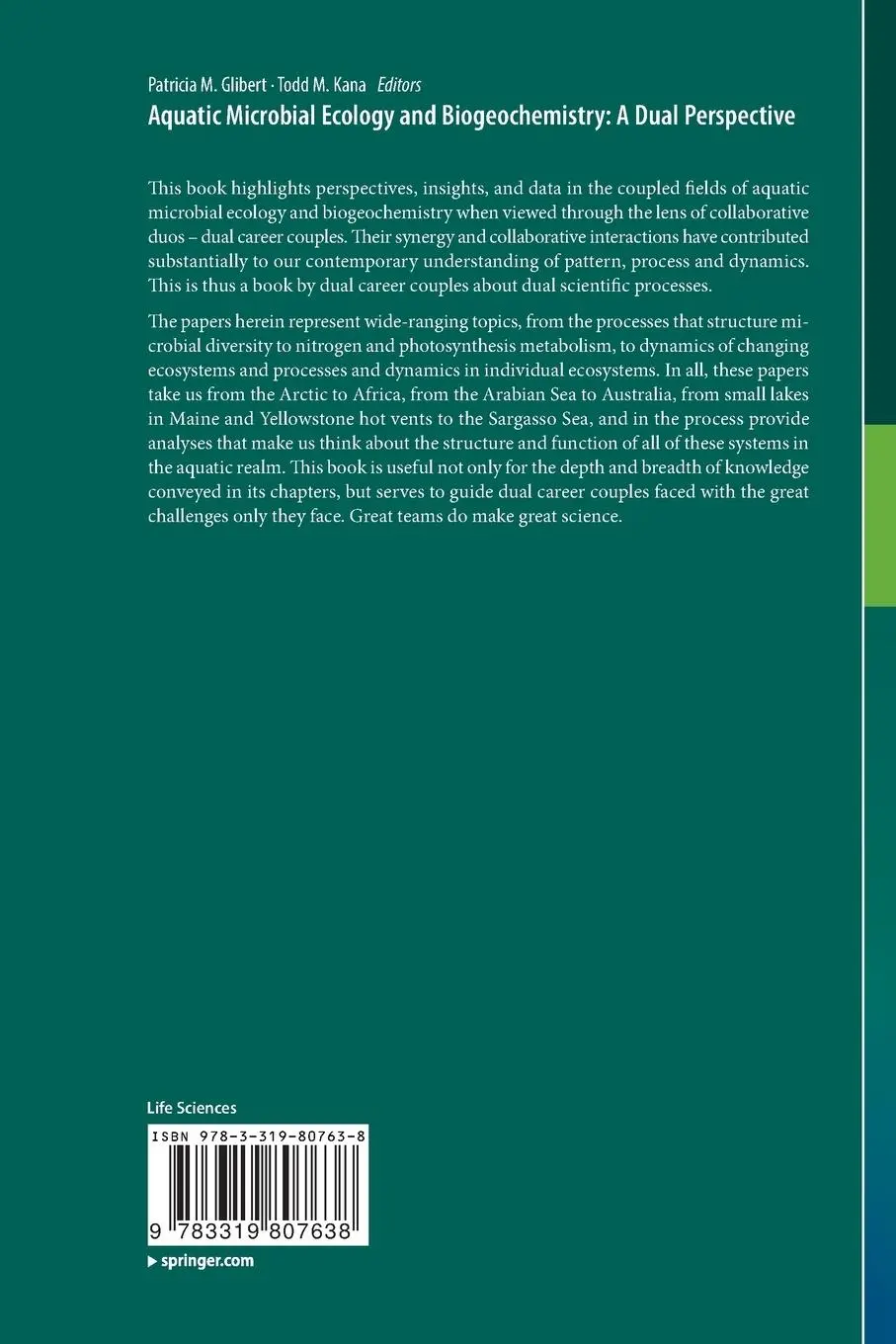 Rückseite: 9783319807638 | Aquatic Microbial Ecology and Biogeochemistry: A Dual Perspective