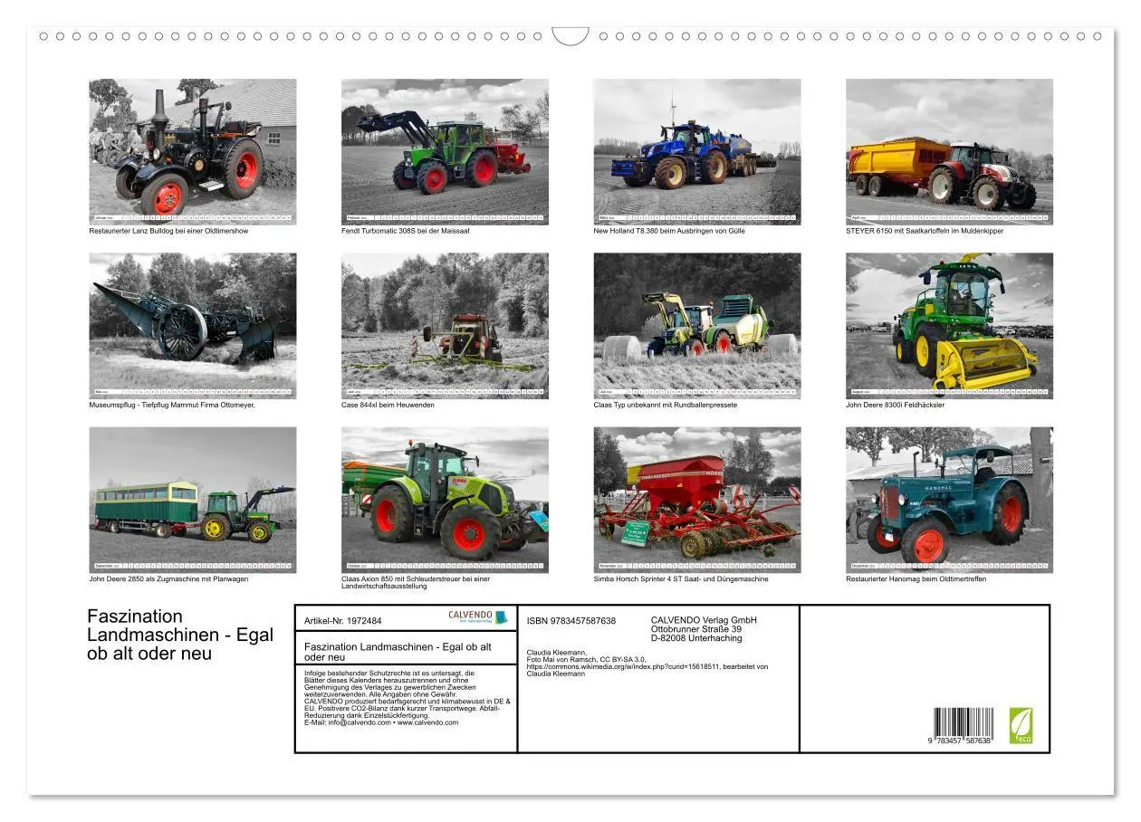 Bild: 9783457587638 | Faszination Landmaschinen - Egal ob alt oder neu (Wandkalender 2026...