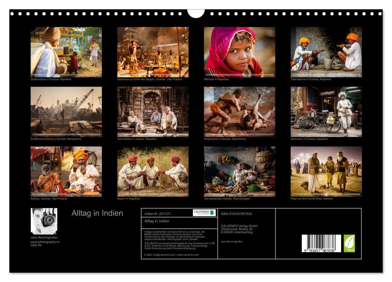 Bild: 9783457967638 | Alltag in Indien (Wandkalender 2026 DIN A3 quer), CALVENDO...