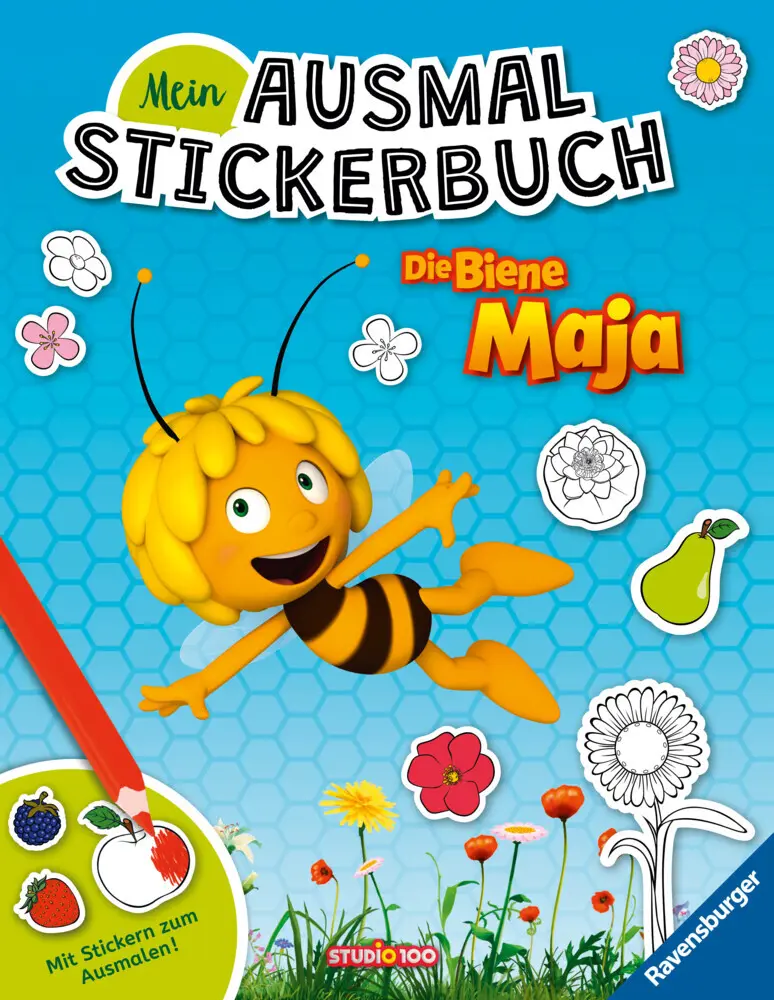 Cover: 9783473497638 | Mein Ausmalstickerbuch: Die Biene Maja | Studio 100 Media GmbH | Buch