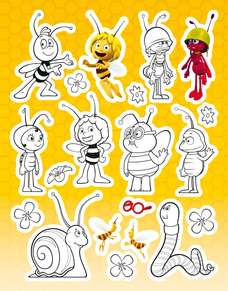 Bild: 9783473497638 | Mein Ausmalstickerbuch: Die Biene Maja | Studio 100 Media GmbH | Buch