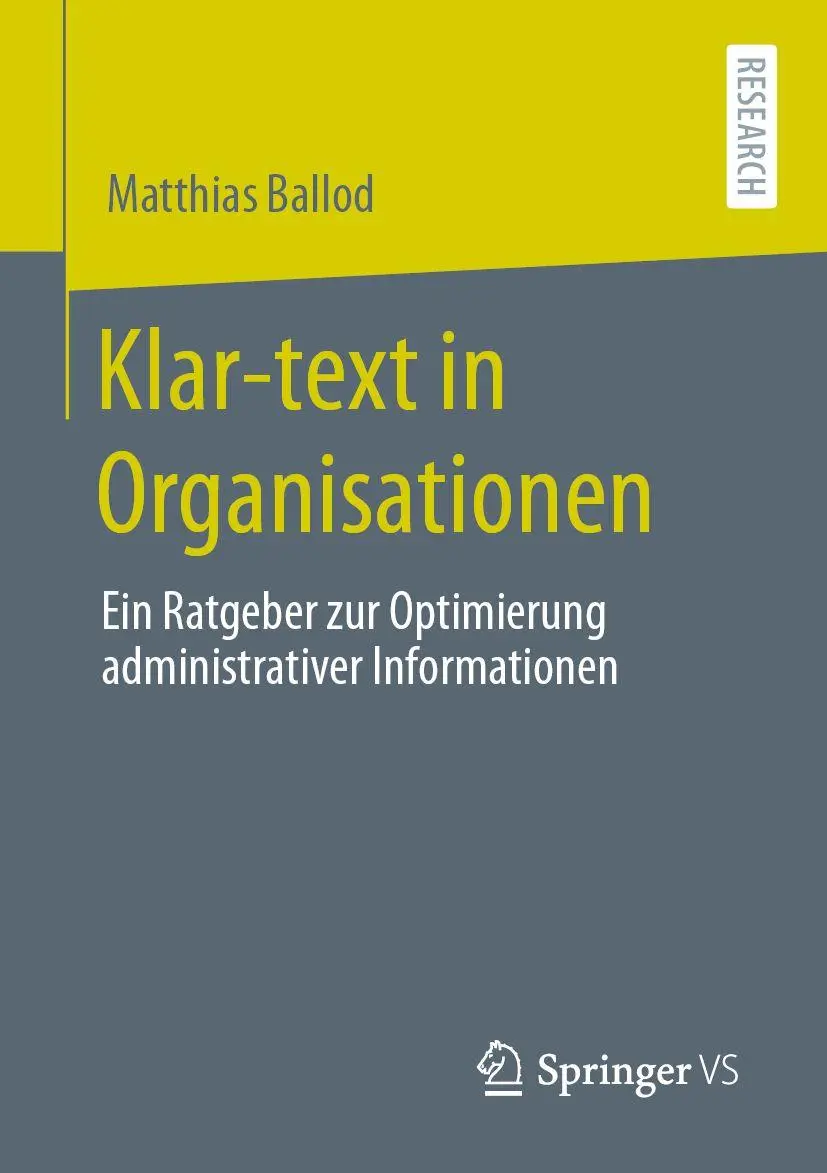 Cover: 9783658317638 | Klar-text in Organisationen | Matthias Ballod | Taschenbuch | xi