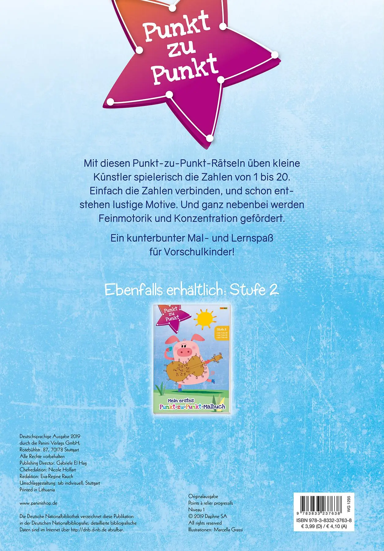 Rückseite: 9783833237638 | Mein erstes Punkt-zu-Punkt-Malbuch Stufe 1 | Zahlen 1-20 | Rauch