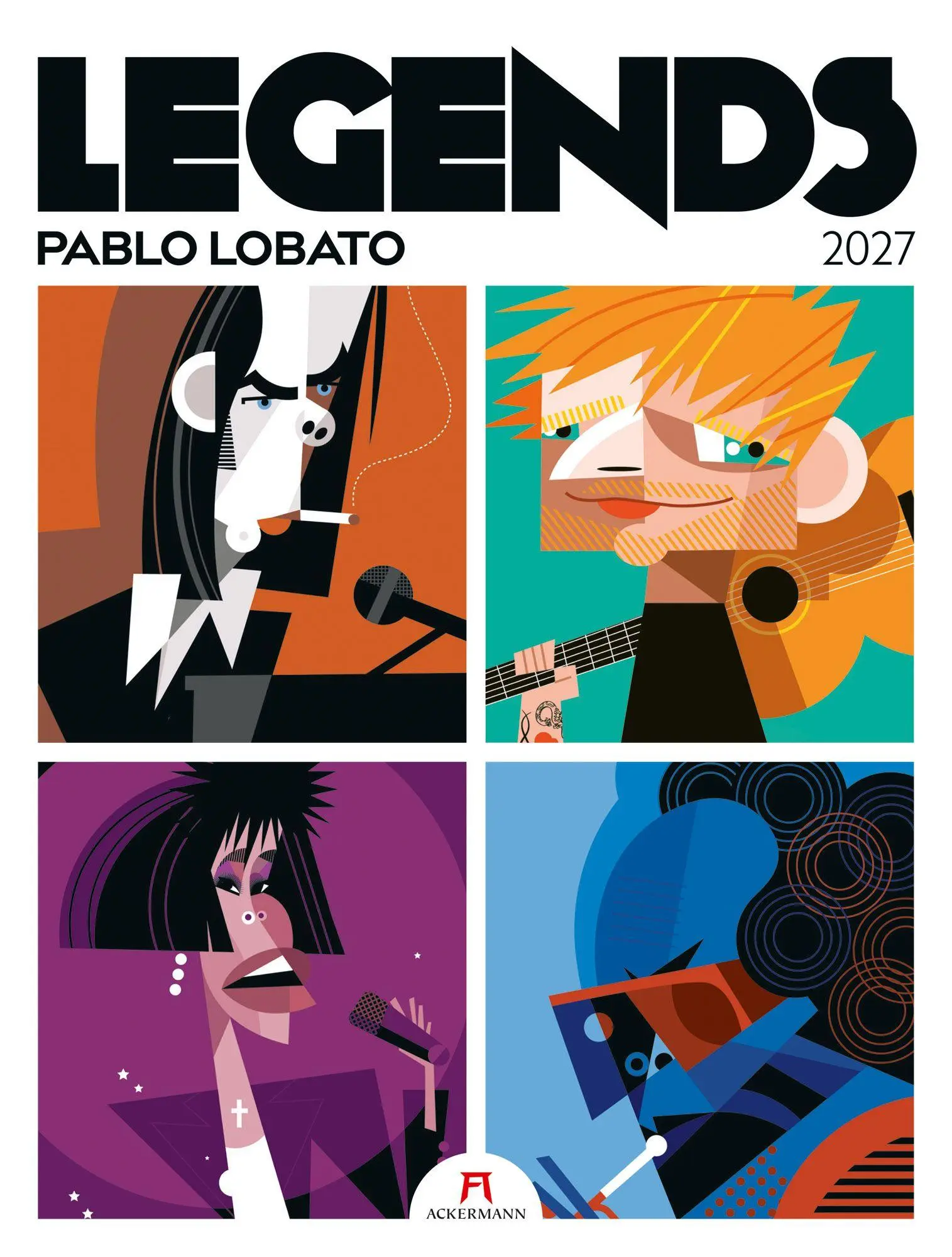 Cover: 9783838427638 | Legends Kalender 2027 Musiklegenden | Pablo Lobato (u. a.) | Kalender