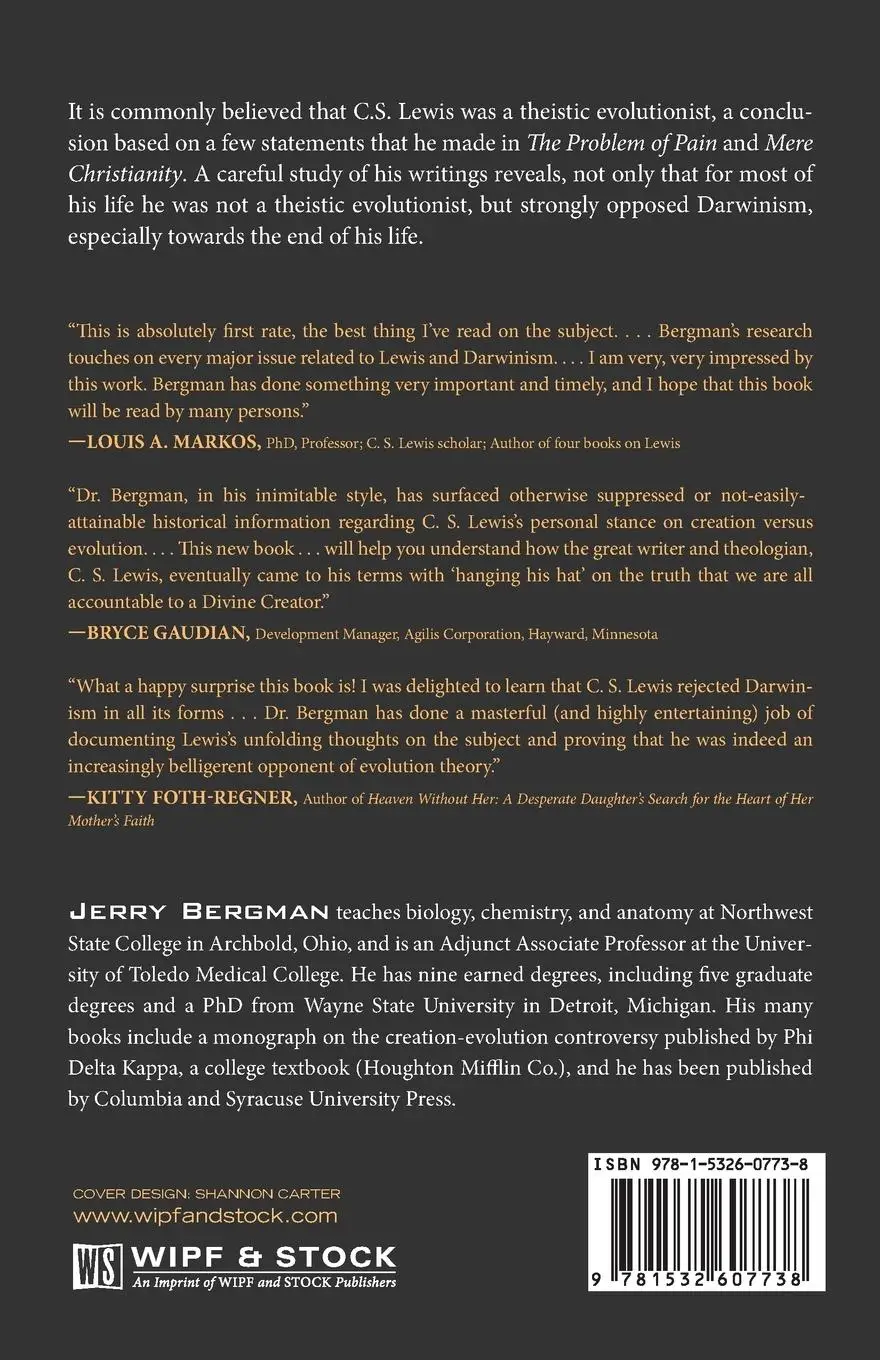 Rückseite: 9781532607738 | C. S. Lewis | Anti-Darwinist | Jerry Bergman (u. a.) | Taschenbuch