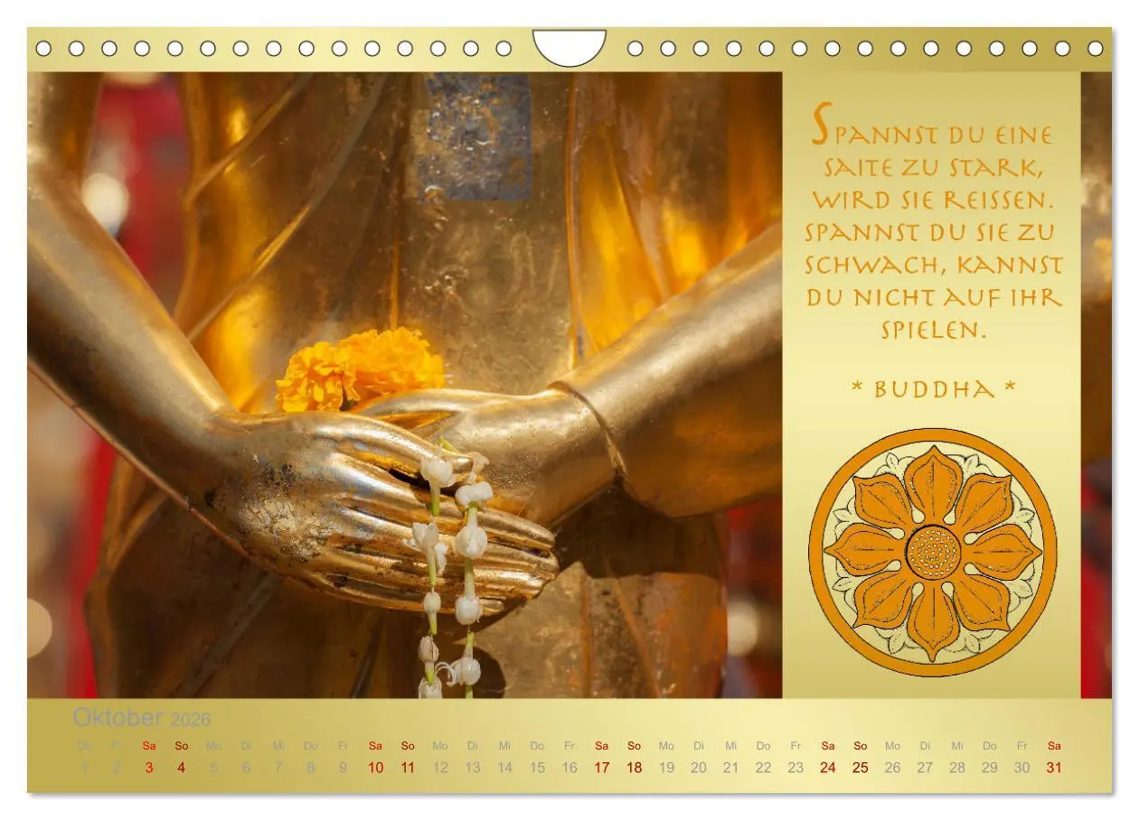Bild: 9783457647738 | BUDDHA IM GLÜCK - Buddhistische Weisheiten (Wandkalender 2026 DIN...