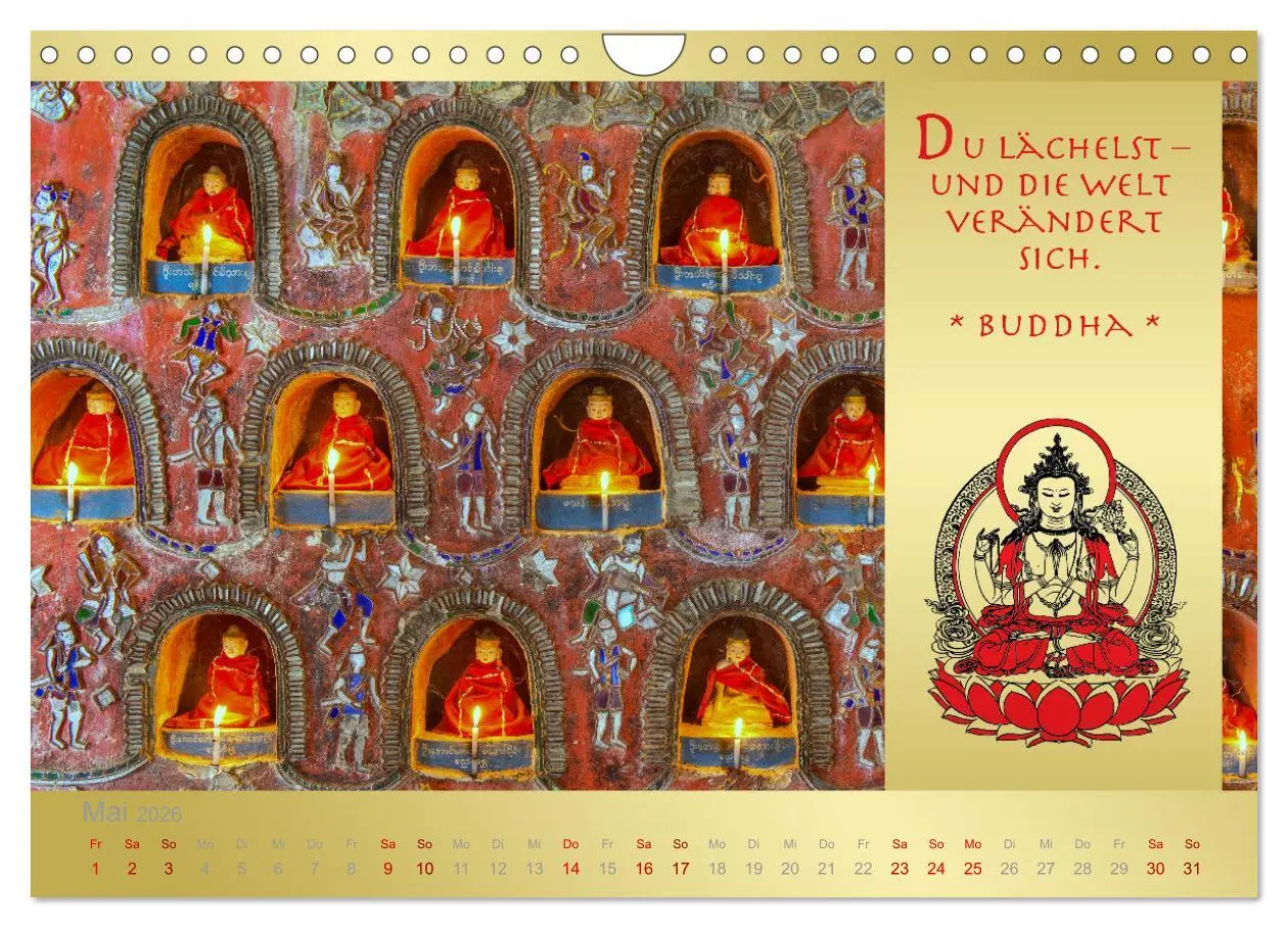 Bild: 9783457647738 | BUDDHA IM GLÜCK - Buddhistische Weisheiten (Wandkalender 2026 DIN...
