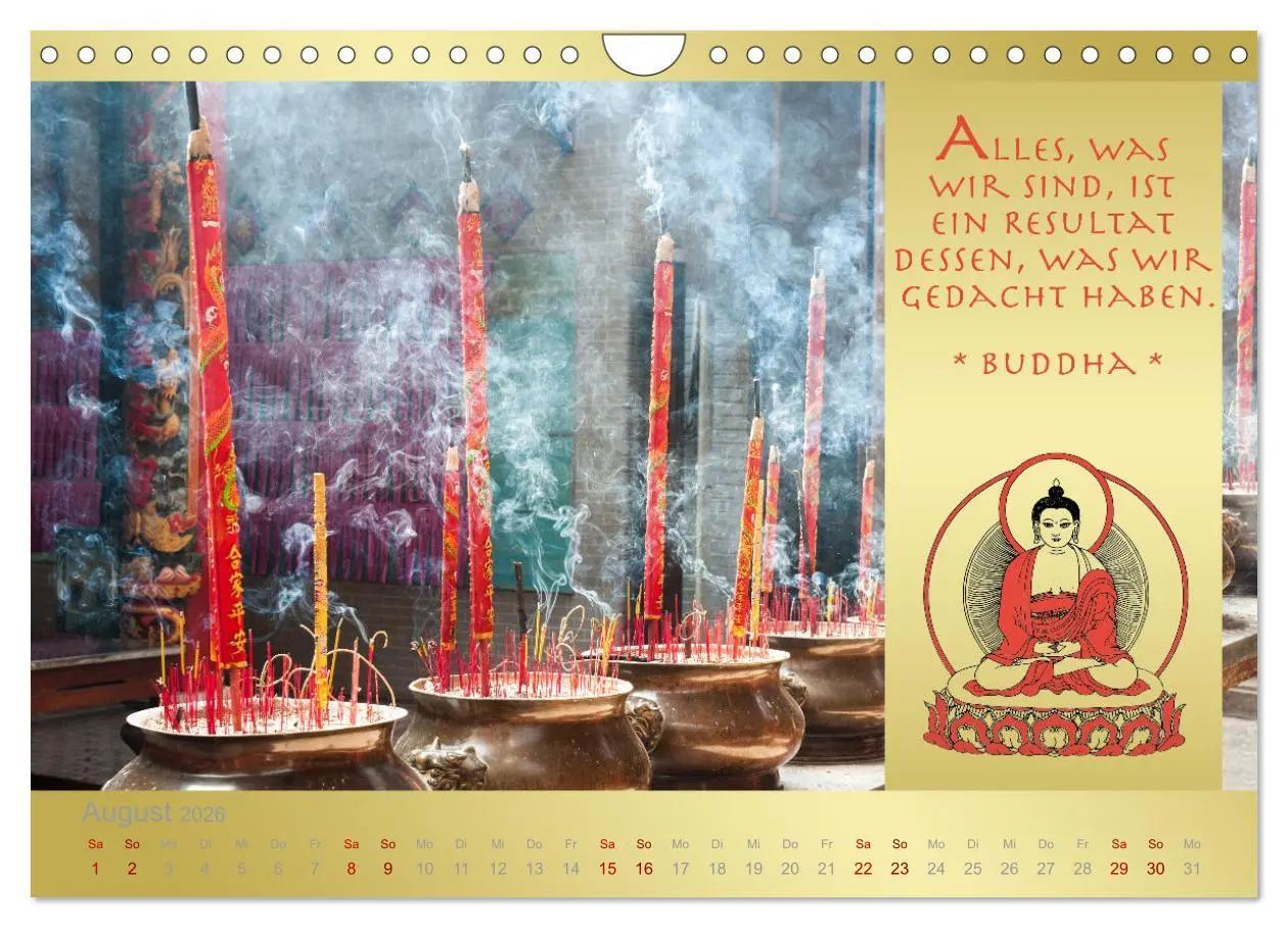 Bild: 9783457647738 | BUDDHA IM GLÜCK - Buddhistische Weisheiten (Wandkalender 2026 DIN...