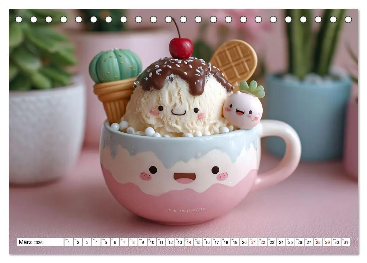 Bild: 9783516737738 | Kawaii-Glücksmomente (Tischkalender 2026 DIN A5 quer), CALVENDO...