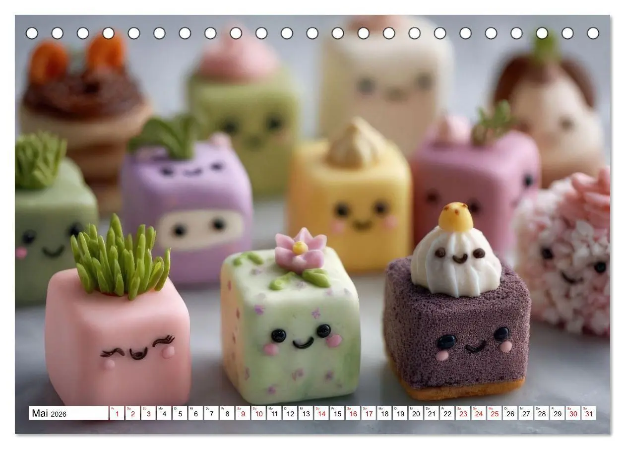 Bild: 9783516737738 | Kawaii-Glücksmomente (Tischkalender 2026 DIN A5 quer), CALVENDO...