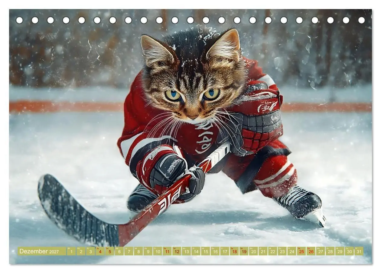 Bild: 9783569067738 | Lustige Sportarten für Katzen (Tischkalender 2027 DIN A5 quer),...