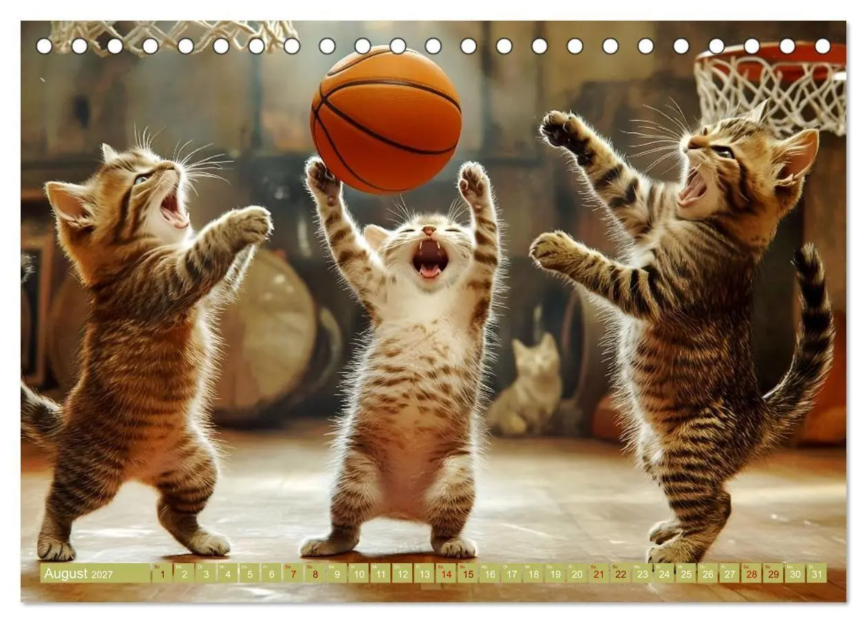 Bild: 9783569067738 | Lustige Sportarten für Katzen (Tischkalender 2027 DIN A5 quer),...