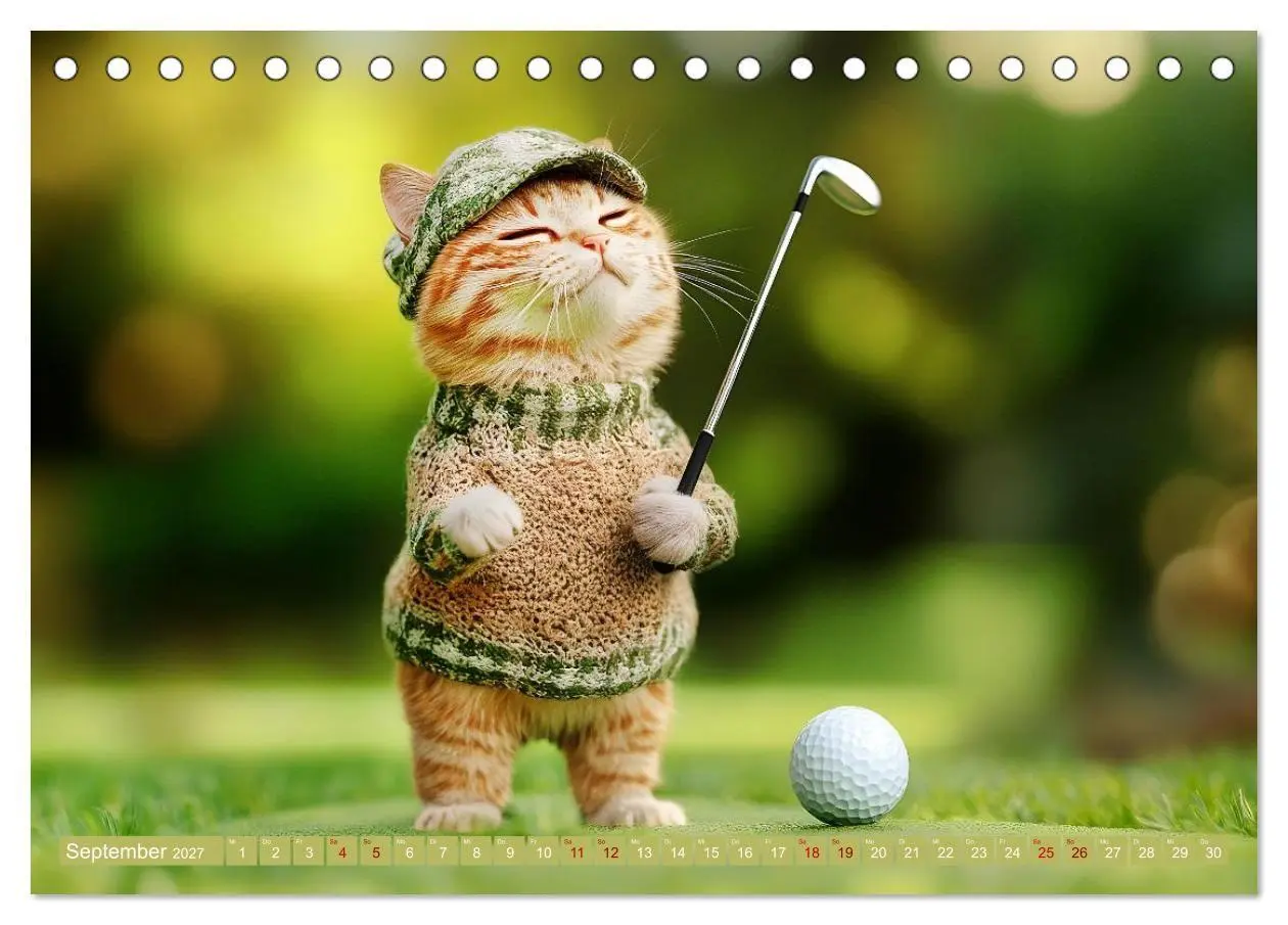 Bild: 9783569067738 | Lustige Sportarten für Katzen (Tischkalender 2027 DIN A5 quer),...
