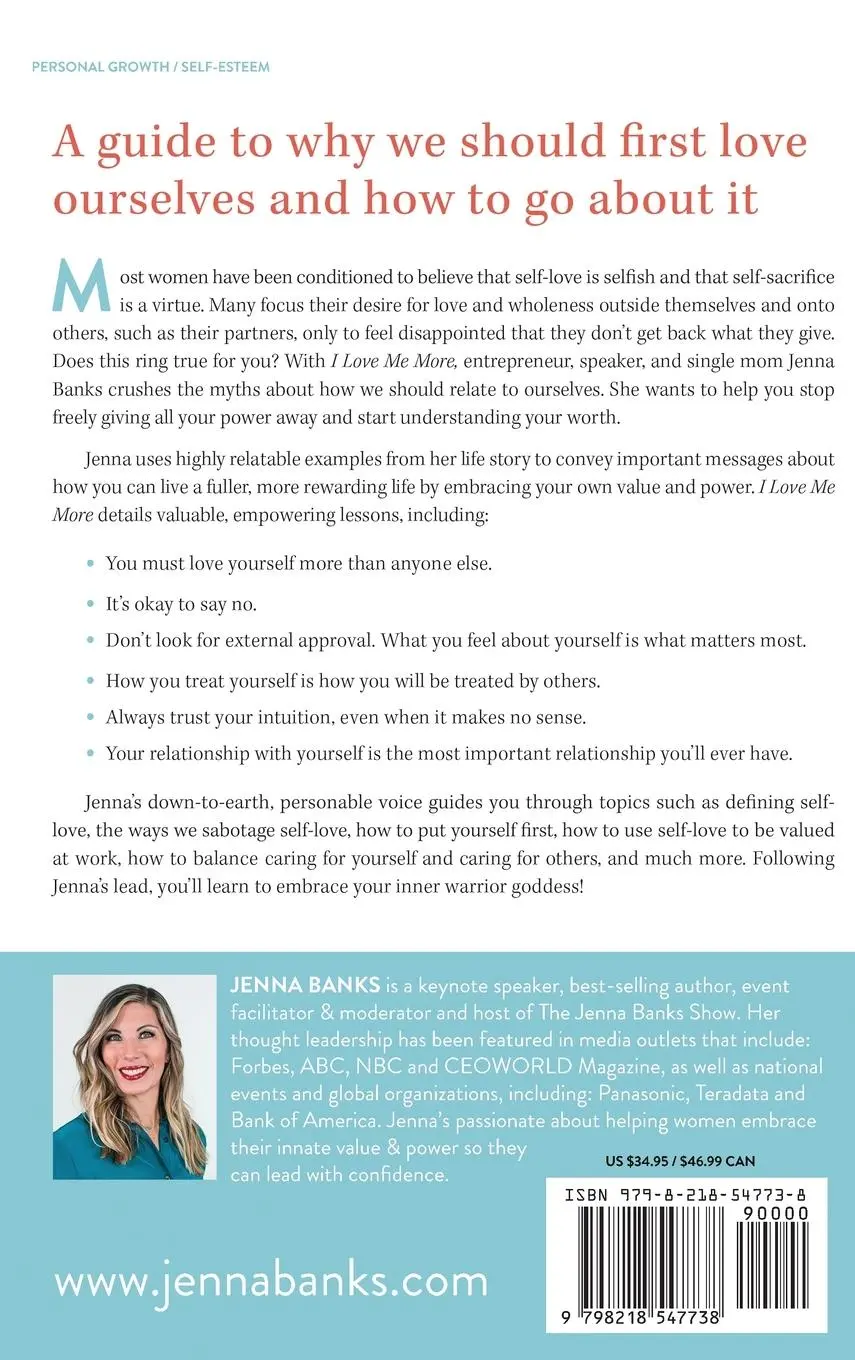 Rückseite: 9798218547738 | I Love Me More | How To Find Happiness And Success Through Self-Love