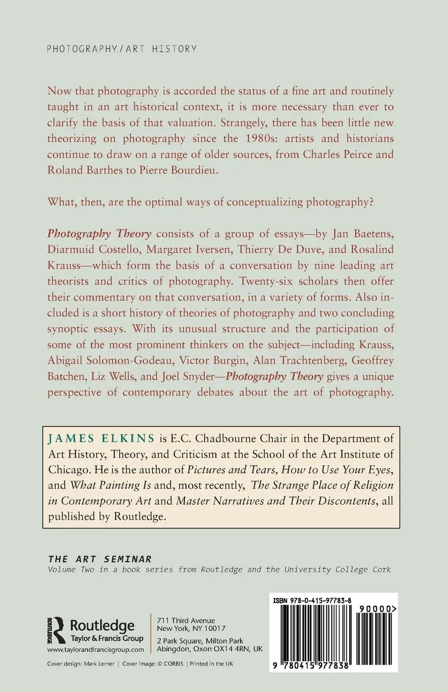 Rückseite: 9780415977838 | Photography Theory | James Elkins | Taschenbuch | Englisch | 2006