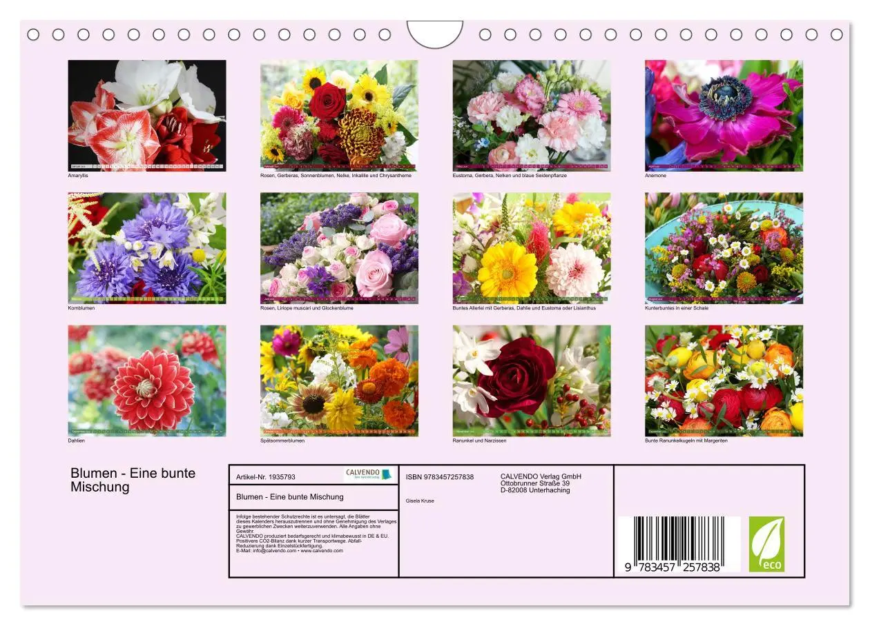 Bild: 9783457257838 | Blumen - Eine bunte Mischung (Wandkalender 2026 DIN A4 quer),...
