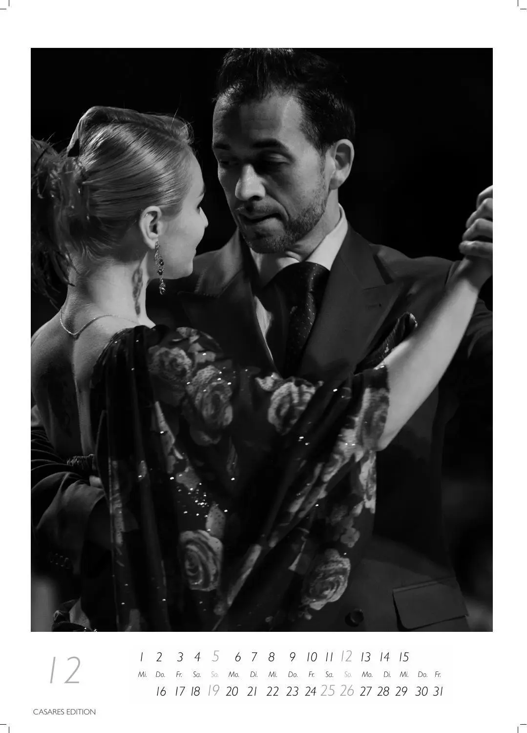 Bild: 9781835247938 | Tango schwarz-weiss Kalender 2027 - Wandkalender Fotokalender...