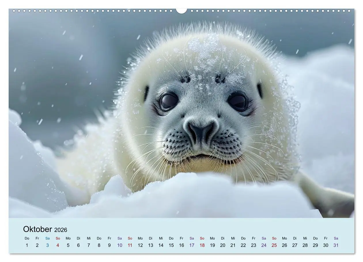 Bild: 9783457247938 | Tierkinder in Eis und Schnee (hochwertiger Premium Wandkalender...